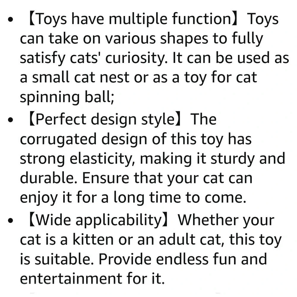 Cat Scratcher Toy w/ Ball Interactive Cat Scratcher Durable Cardboard‎